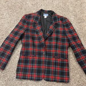 Pendleton Red and Black Plaid blazer